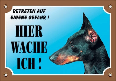 Warntafel Dobermann