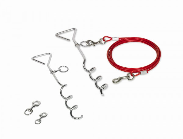 Spiral stake and bolt snaps