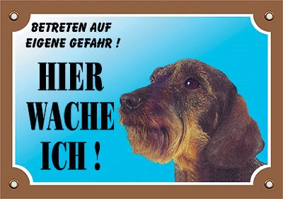 Warntafel Rauhaar Dackel