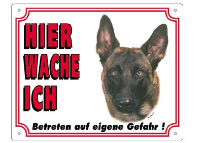 Warntafel Malinois