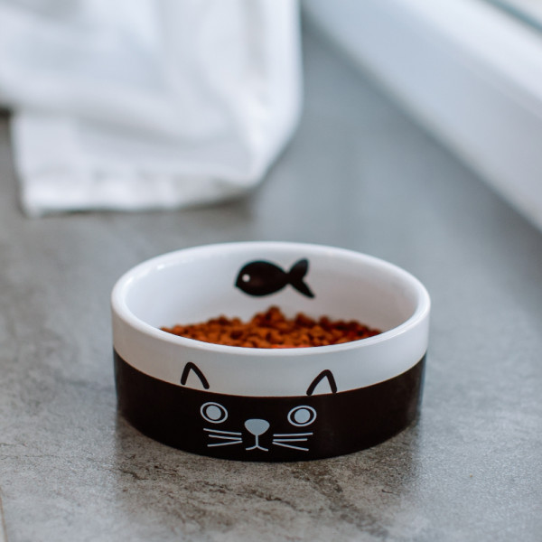 Cat ceramic bowl "FACE"