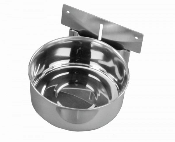 Stainless steel bowl with holder