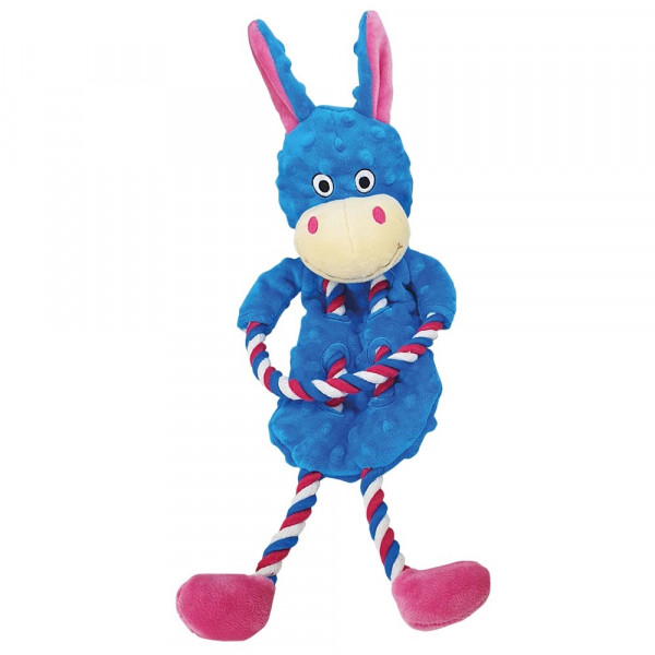 Plush animal with rope inside