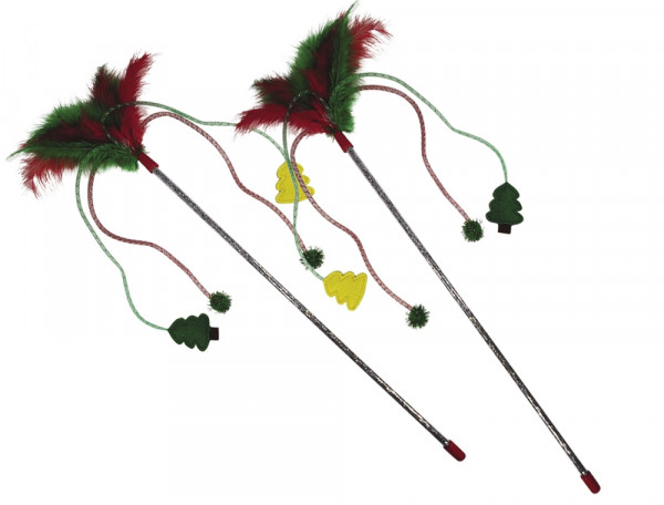 Display fronds with feathers