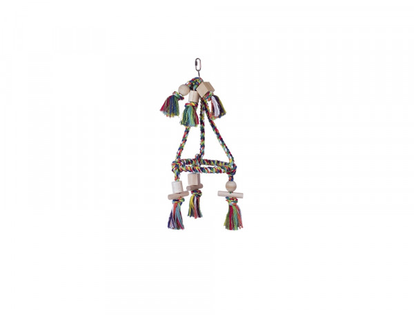 Pyramide cotton with wood blocks