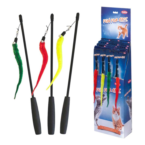 Angel mit Plüschwurm