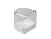 Bath house for fence door Bath house for fence door