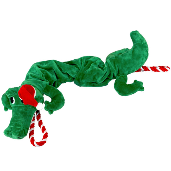 XMAS plush crocodile with rope
