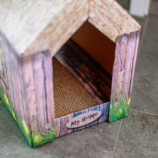 Katzenhaus aus Karton