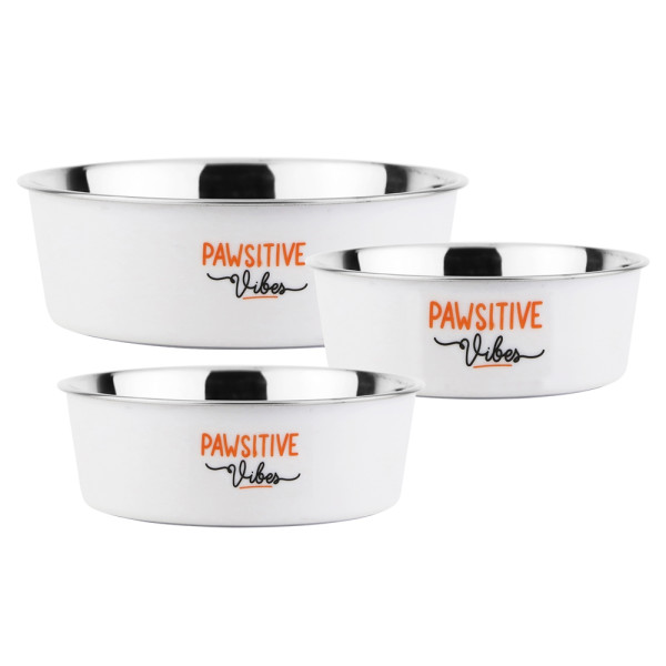 „Pawsitive Vibes“ steel bowl