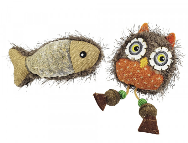 Plüsch Fisch und Eule