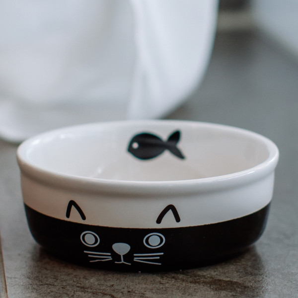 Cat ceramic dish "FACE"