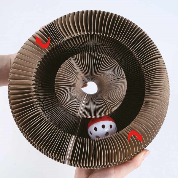 cat spinning top "Flex" made of cardboard