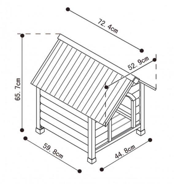 Hundehütte "CIVETTA 1 JAVA"
