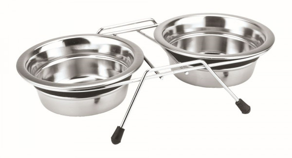 Double bowl stainless steel "SILENT DINER"