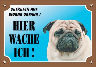Warntafel Mops