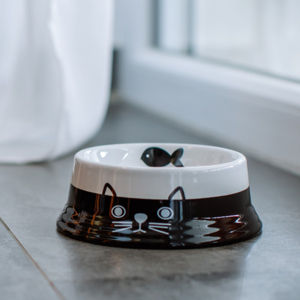 Cat ceramic bowl "FACE"