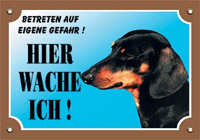 Warntafel Kurzhaar Dackel