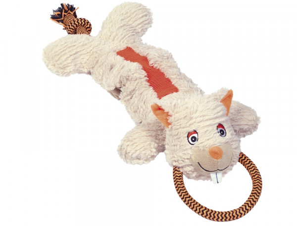 Plush rodent "Stretch" with rope