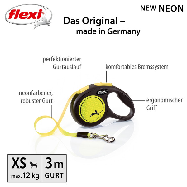 Flexi NEW NEON S Gurt