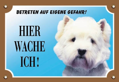 Warntafel West Highland Terrier