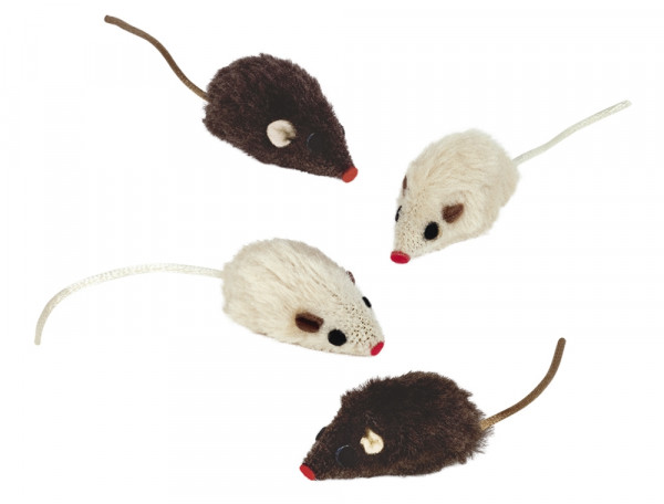 Plush mouse with rattle