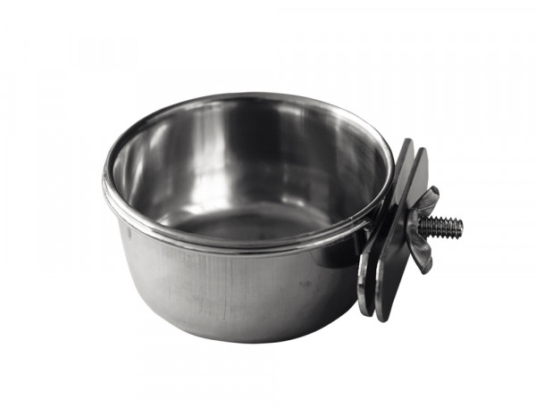 Stainless steel bowl with holder