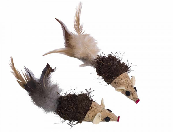 Maus mit Plüsch und Kork