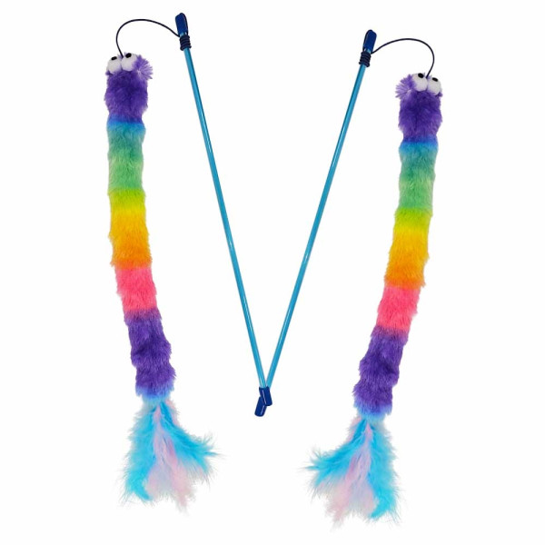 Rod with plush crackle worm