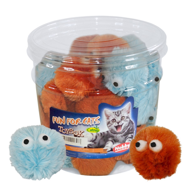 Toy Box, Plüschbälle mit Rassel, mit Catnip