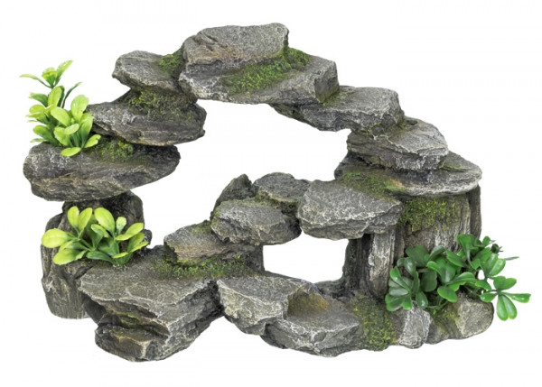 Aqua Ornaments "FELSBOGEN" mit Pflanzen