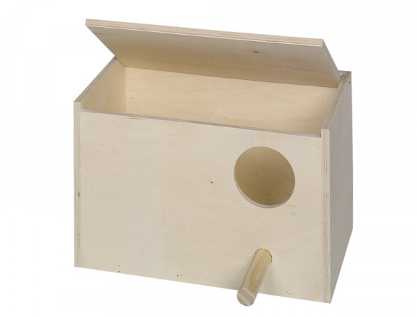 Parakeet nesting box horizontal