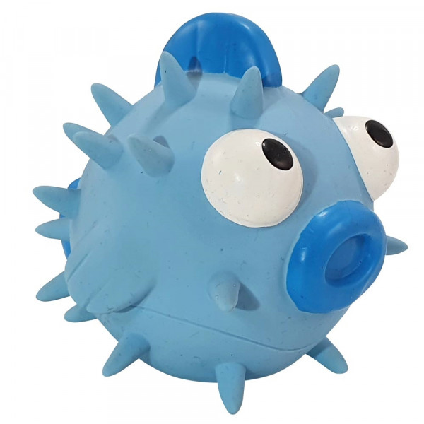 Latex Spielzeug "Kugelfisch" (blau)