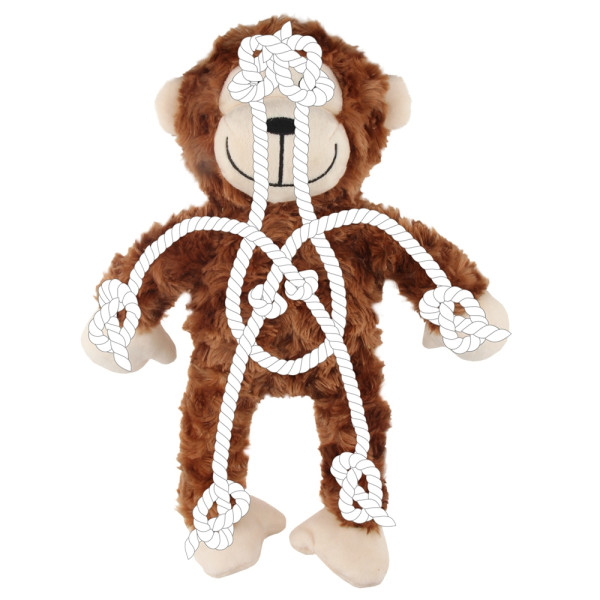 Plush animal with rope