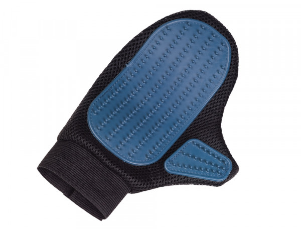 Care glove with rubber and mesh side
