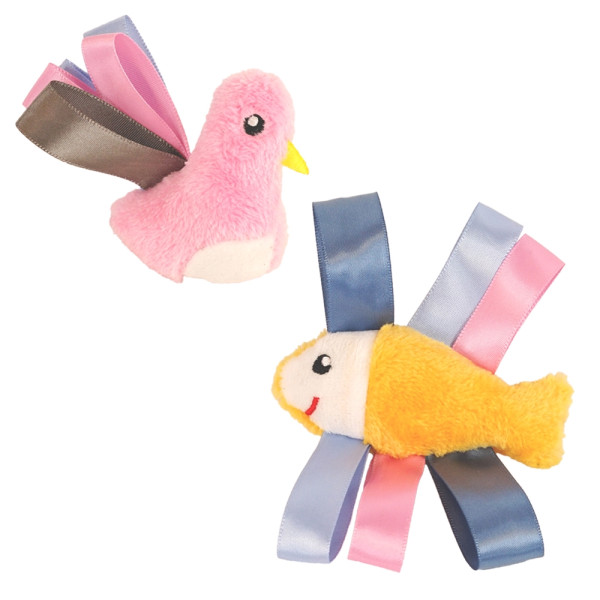 Plüsch Fisch und Vogel, mit Catnip