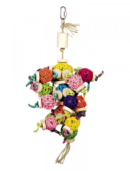 Toy with wicker balls
