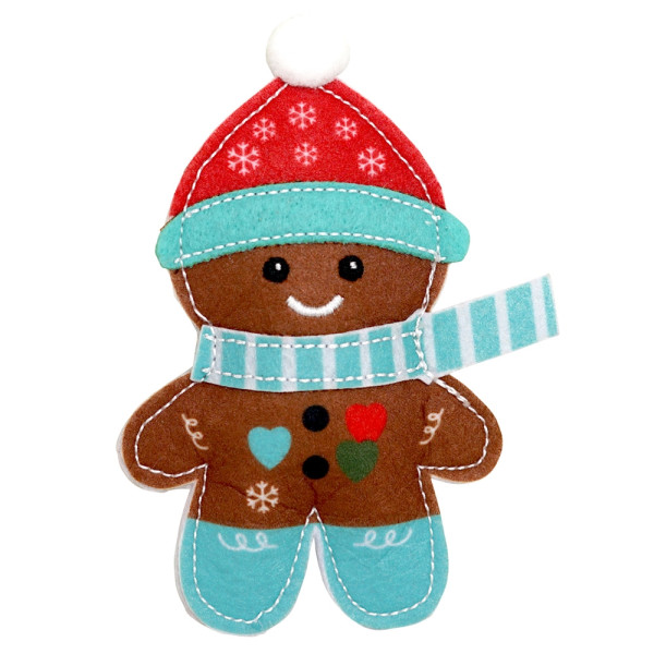 XMAS felt gingerbread man with catnip