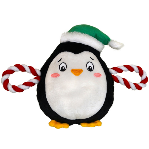 XMAS plush penguin with rope