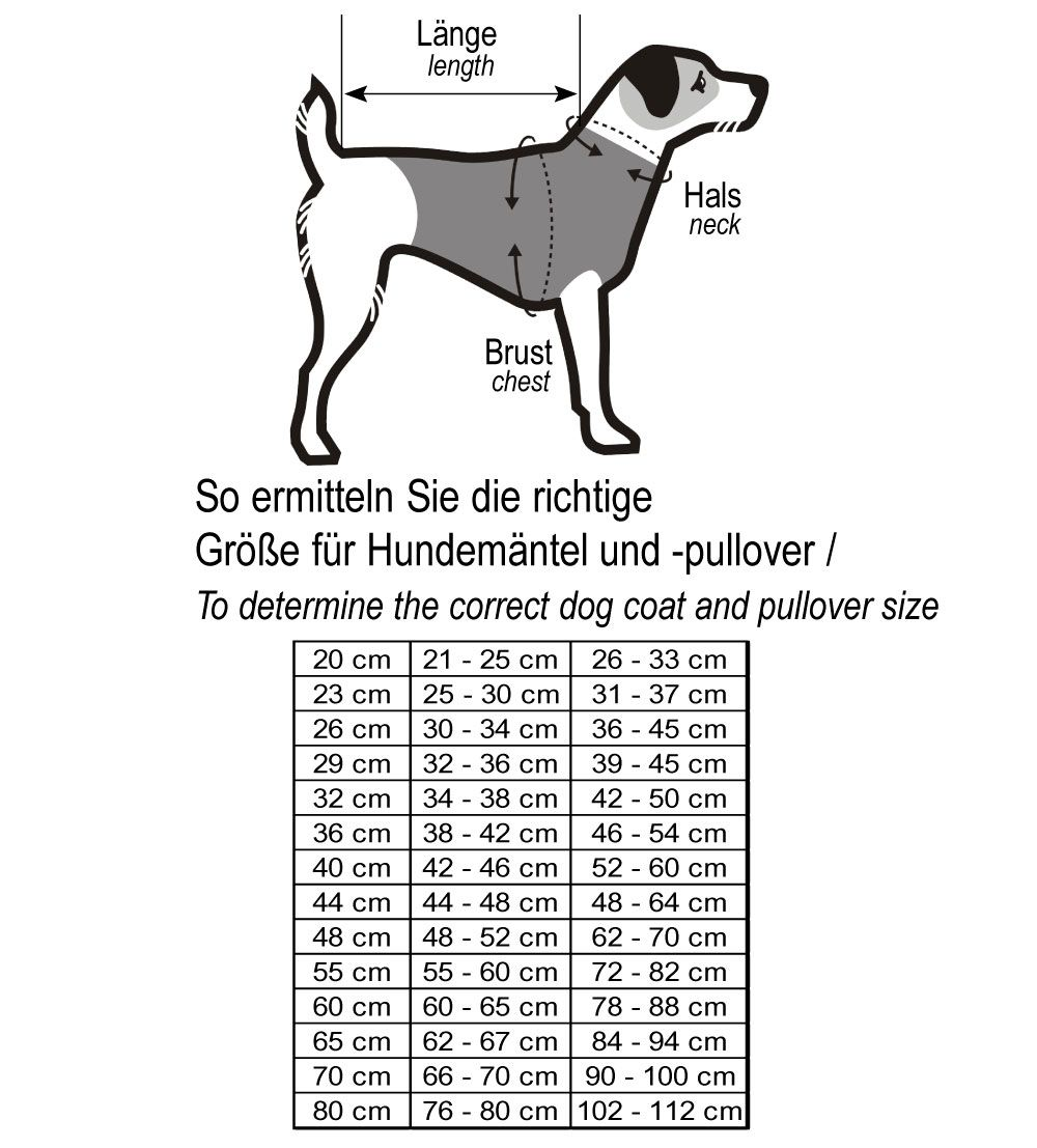 nobby dog harness size guide