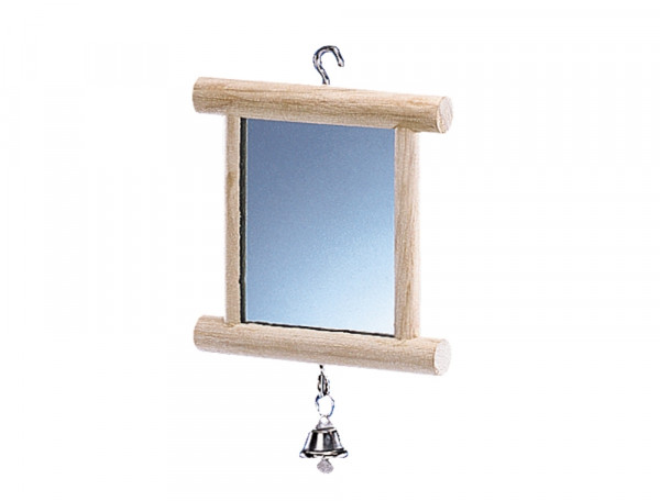 Holzspiegel mit Glocke