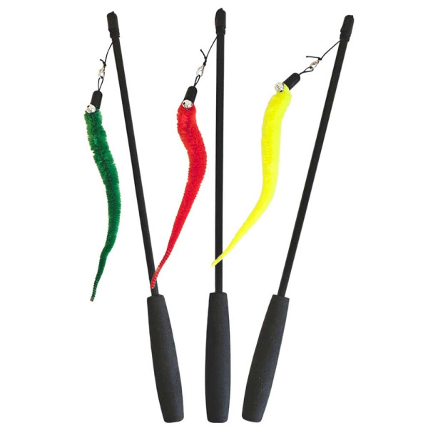 Angel mit Plüschwurm