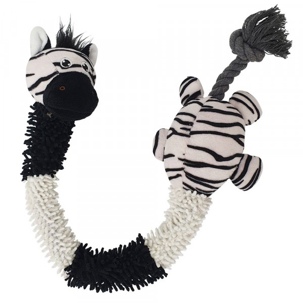 Plush animal with rope inside