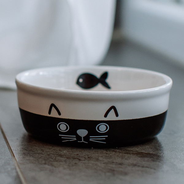 Cat ceramic dish "FACE"