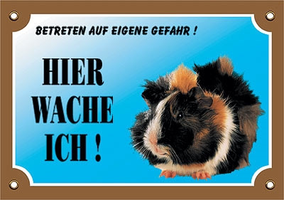 Warntafel Meerschweinchen