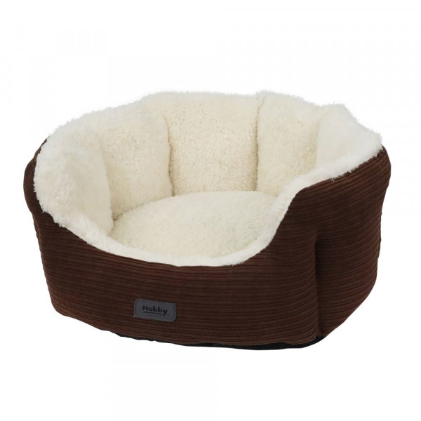 Comfort bed oval "KAMBA" brown
