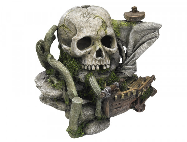 Aqua Ornaments "Skull with shipwreck"