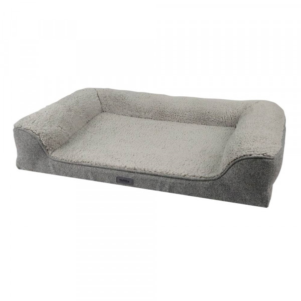 Comfort sofa angular with edge "CALBU" grey