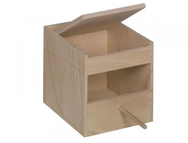 Exotic bird nesting box