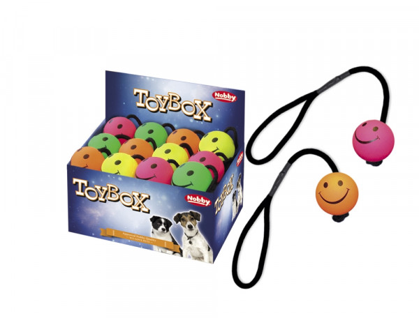 Moosgummi Smiley Ball mit Seil